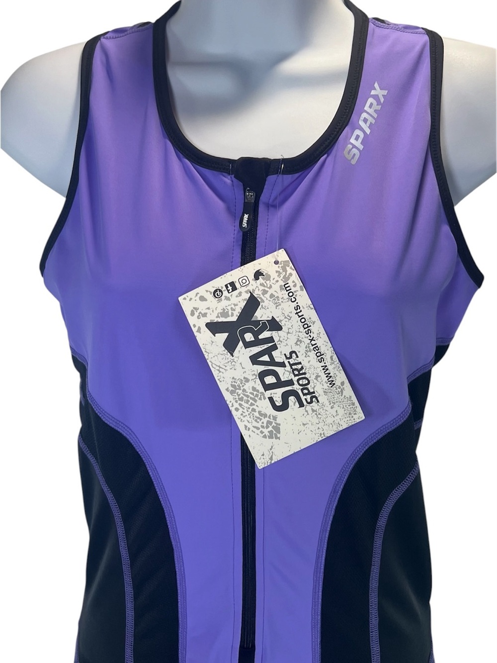 Sparx Women's Sleeveless Triathlon Suit Purple/Black Size Medium NEW WITH TAGS! - Picture 3 of 9